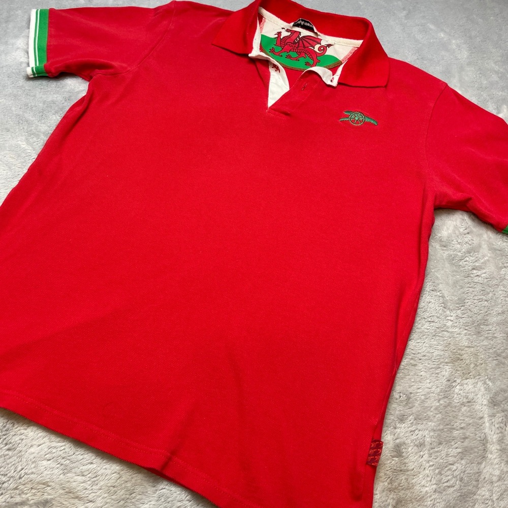 The Arsenal Mens Embroidered Polo Shirt Size M Red Football Soccer Fan Gear